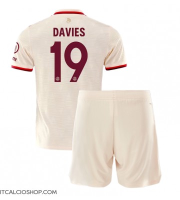 Bayern Munich Alphonso Davies #19 Terza Maglia Bambino 2024-25 Manica Corta (+ Pantaloni corti)